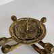 Vintage brutalist bronze candlestick