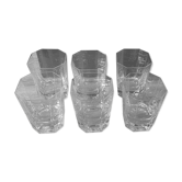 6 verres en cristal