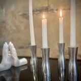 Set of 4 gota erika pekkari candlesticks, Scandinavian, 1990