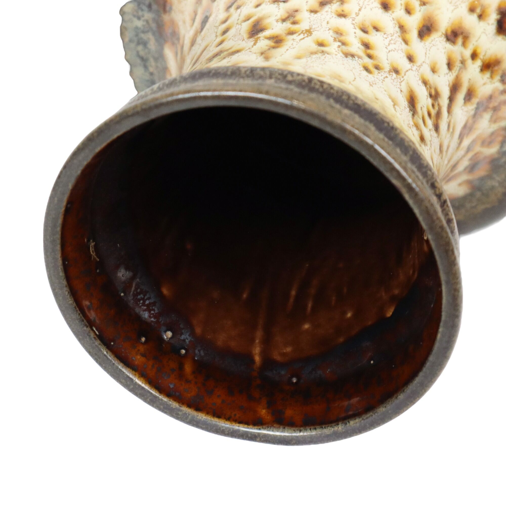 Leopard Motif Vase Ü Keramik West Germany Seventies Ceramic 26cm