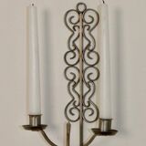 Pair of Mid Century Swedish Pewter Sconces