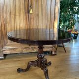 Table guéridon Napoleon III en acajou époque XIXe