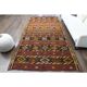 Vintage Turkish Oushak handmade wool cotton red area rug 178x335