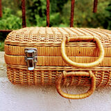 Wicker suitcase