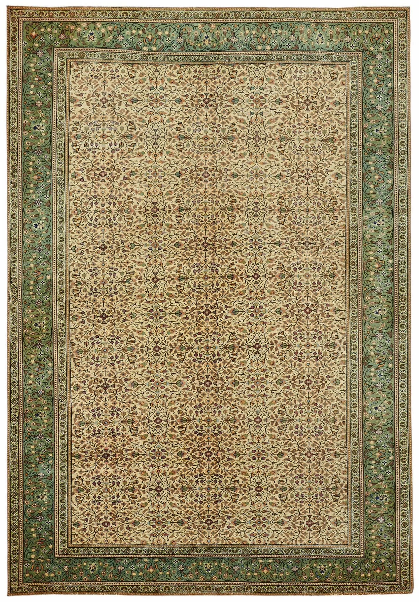 Turkish Wool Vintage Kayseri Rug 196 cm x 284 cm