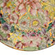 Assiette chinoise en porcelaine rose doré or à décor mille fleurs Qianlong