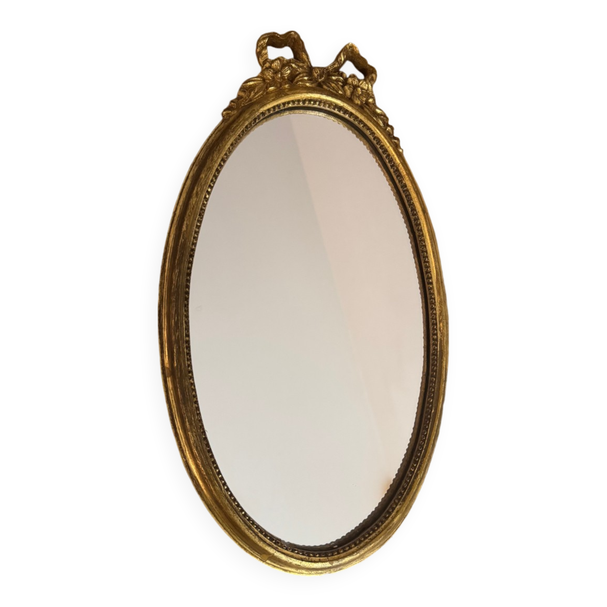 Oval gold knot mirror