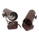 Pair of 70s dark brown adjustable wall lights