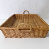vintage rattan tray