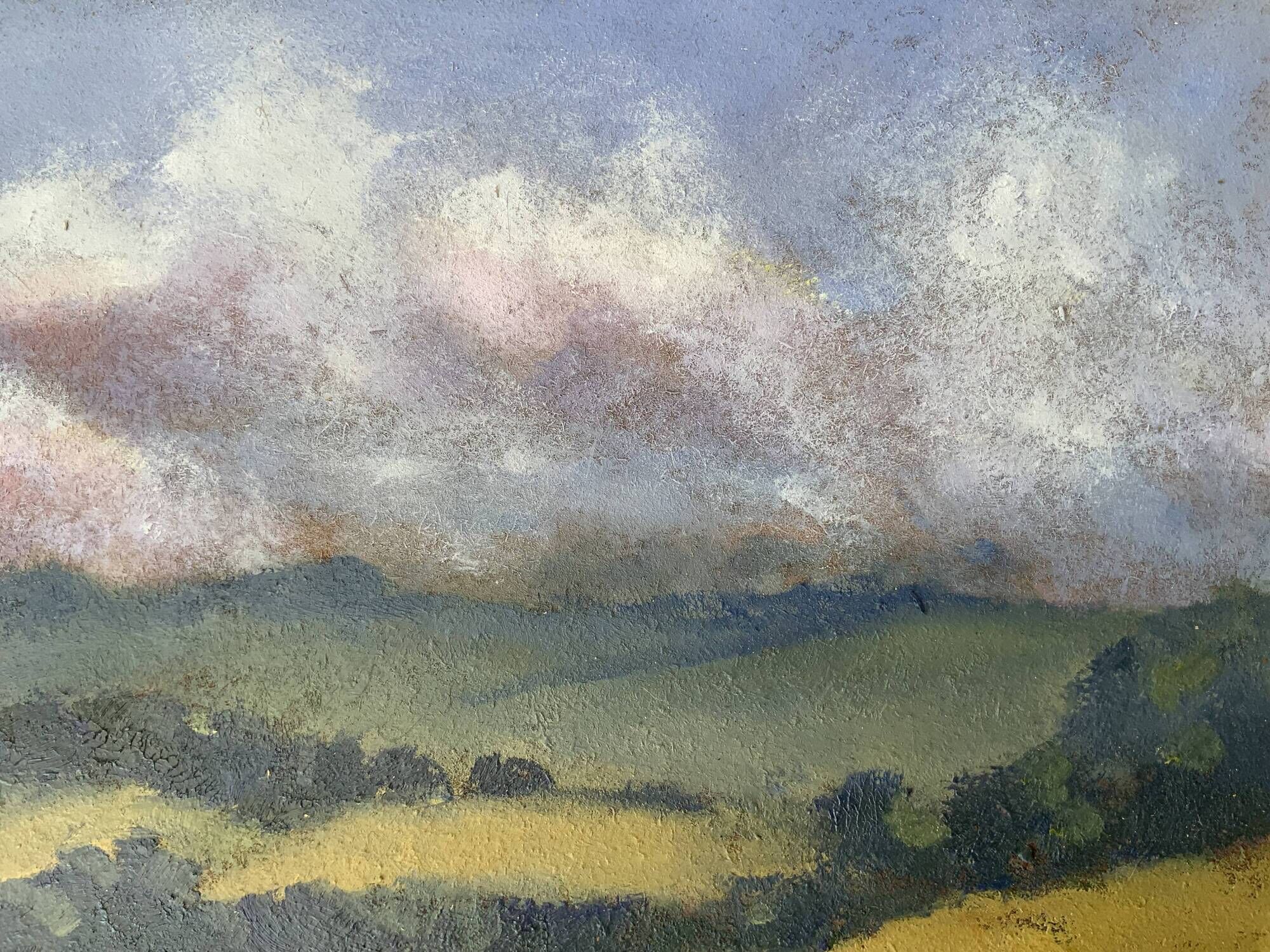 Vintage Impressionist Oil Painting Landscape, Signed R. Grinberg