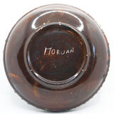 Morvan ceramic dish with multicolored flames