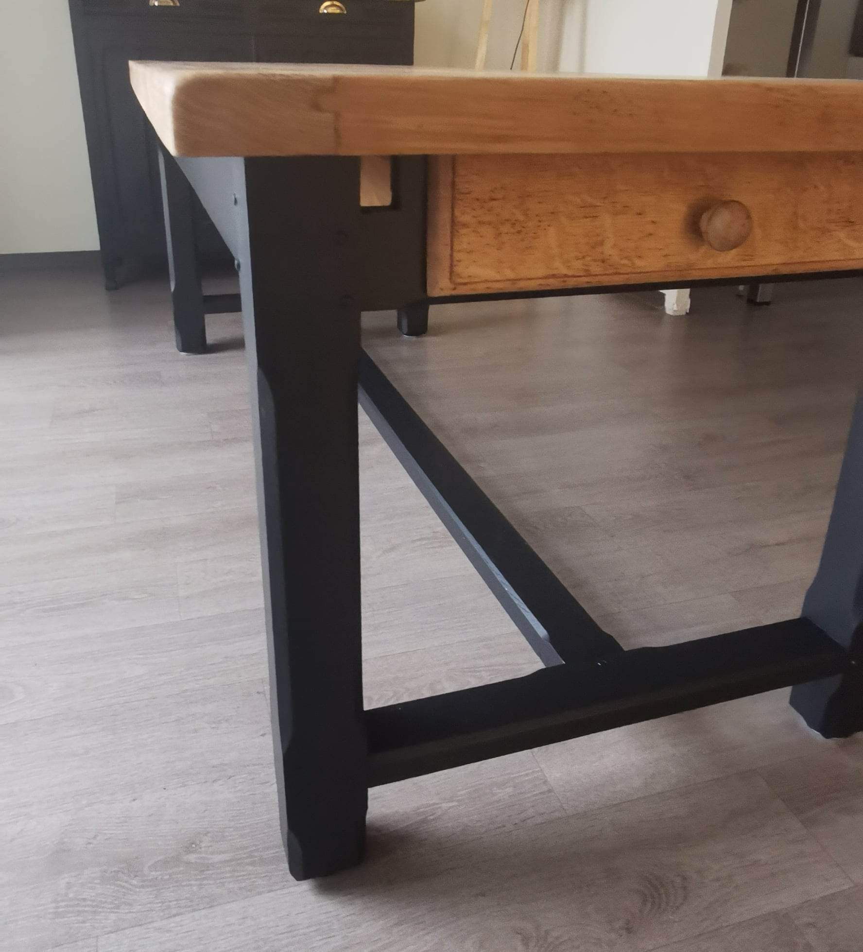 Solid oak farmhouse table