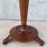 Art Nouveau period side table in walnut and marble