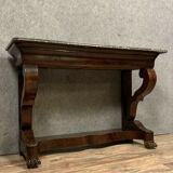 Console with crosses empire era mahogany around 1810-1820