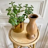 Matte turned wooden vase