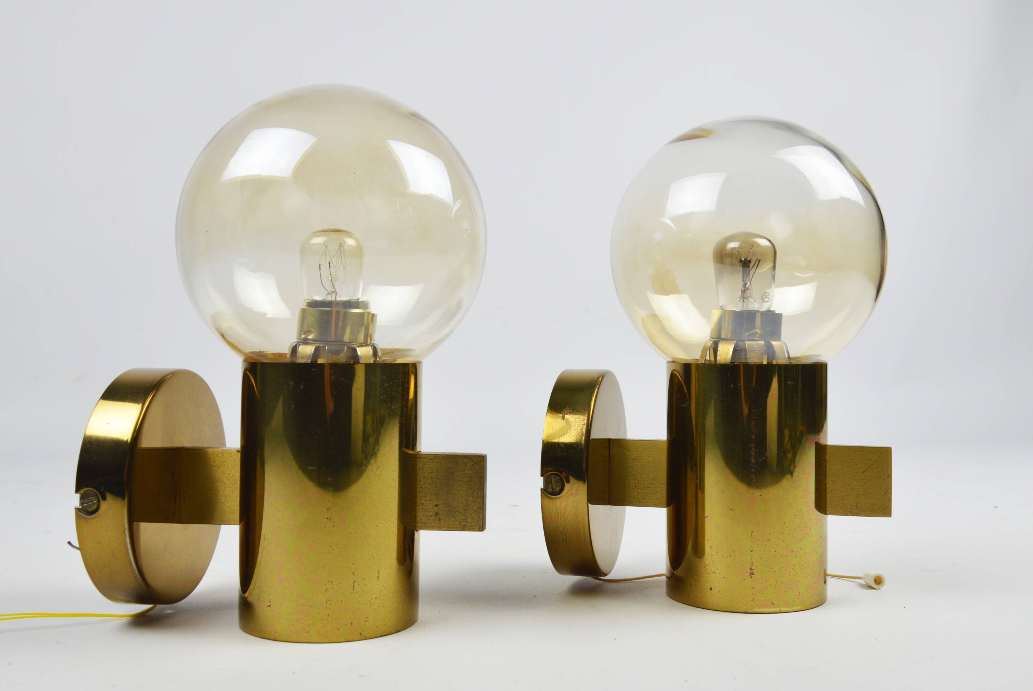 Wall lamps by H. A. Jakobsson, Sweden, 1960s