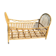 Lit enfant en rotin vintage