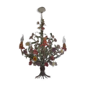 Veritable Florentine chandelier bought at the factory in Florence around the years 1978 1980 in iron forge