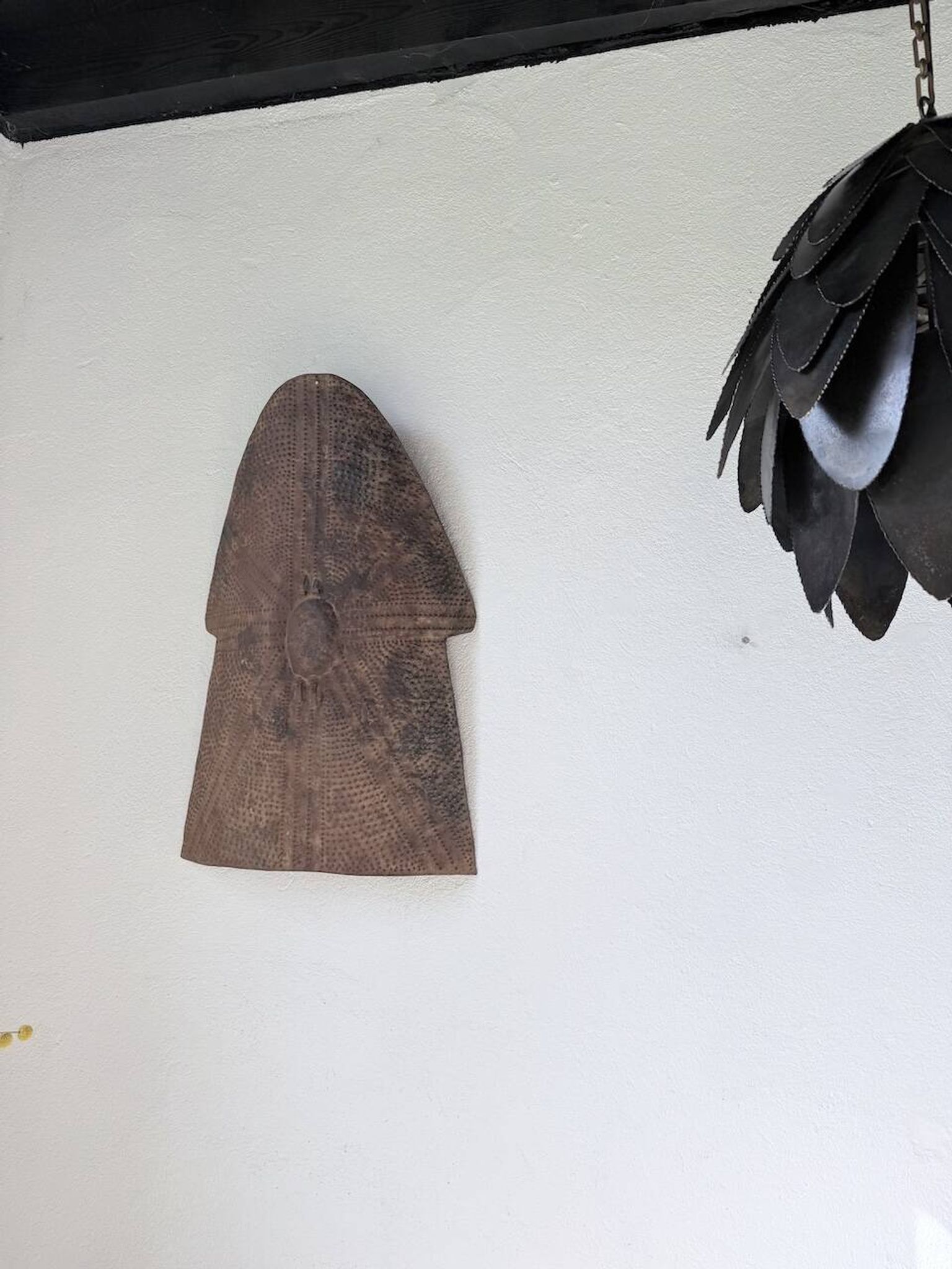 "Glagwa" shield embossed metal Cameroon 20th century