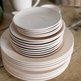 powder pink plate Digoin & Sarreguemines