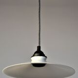 Vintage white opaline pendant lamp and retro cord