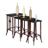 Lot de 4 tables gigognes -958 a - par KOHN vers 1905, design Siegel- no Tho