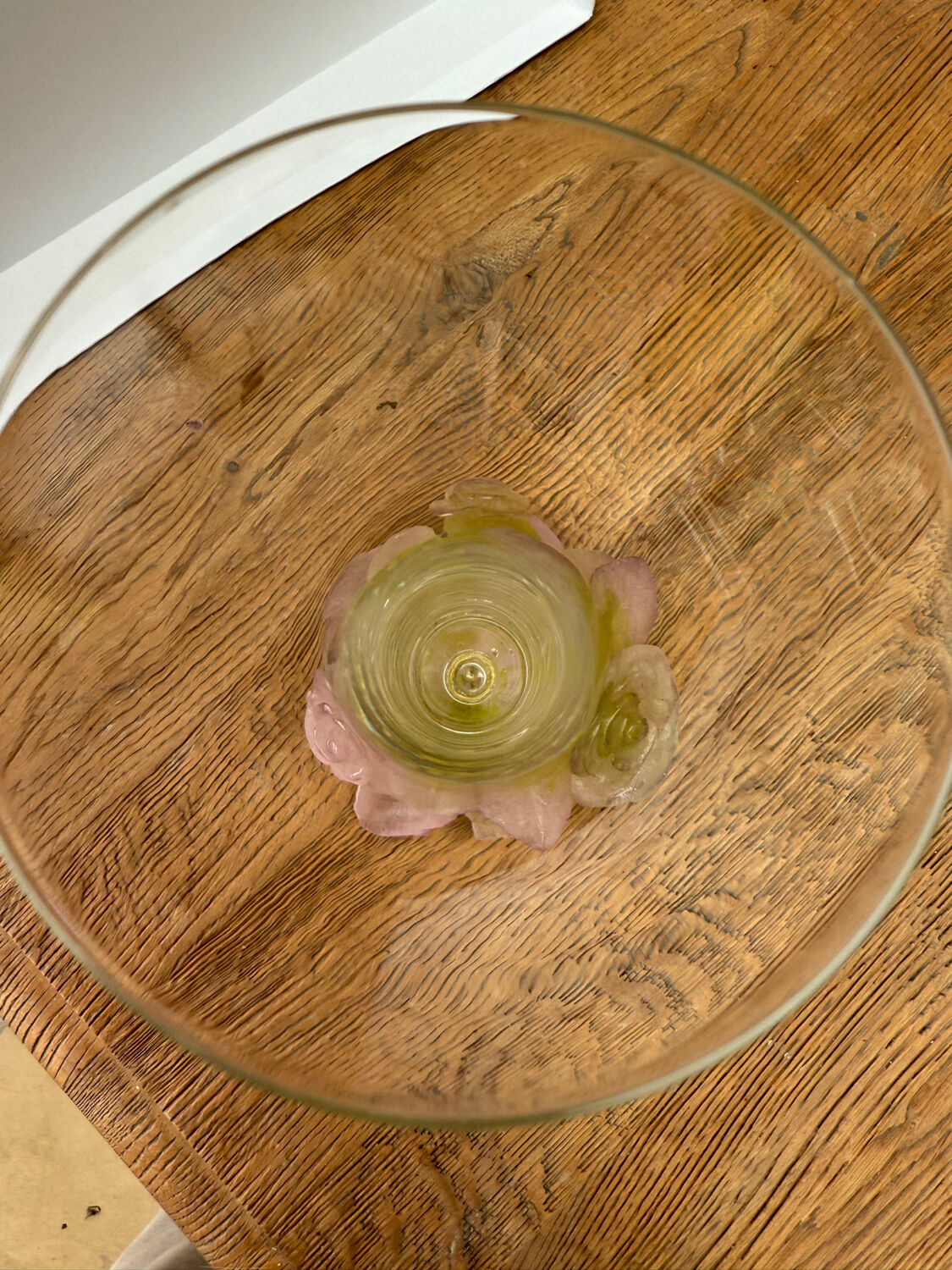 Vase Daum fleurs roses