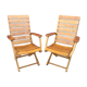 Pair of folding wooden armchairs brand Sodibois