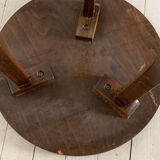 Wooden pedestal table