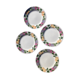 Old plates with fruit decoration
