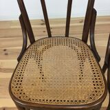 2 chairs in curved wooden and canning