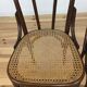 Set 2 chaises bistrots en bois courbé et cannage