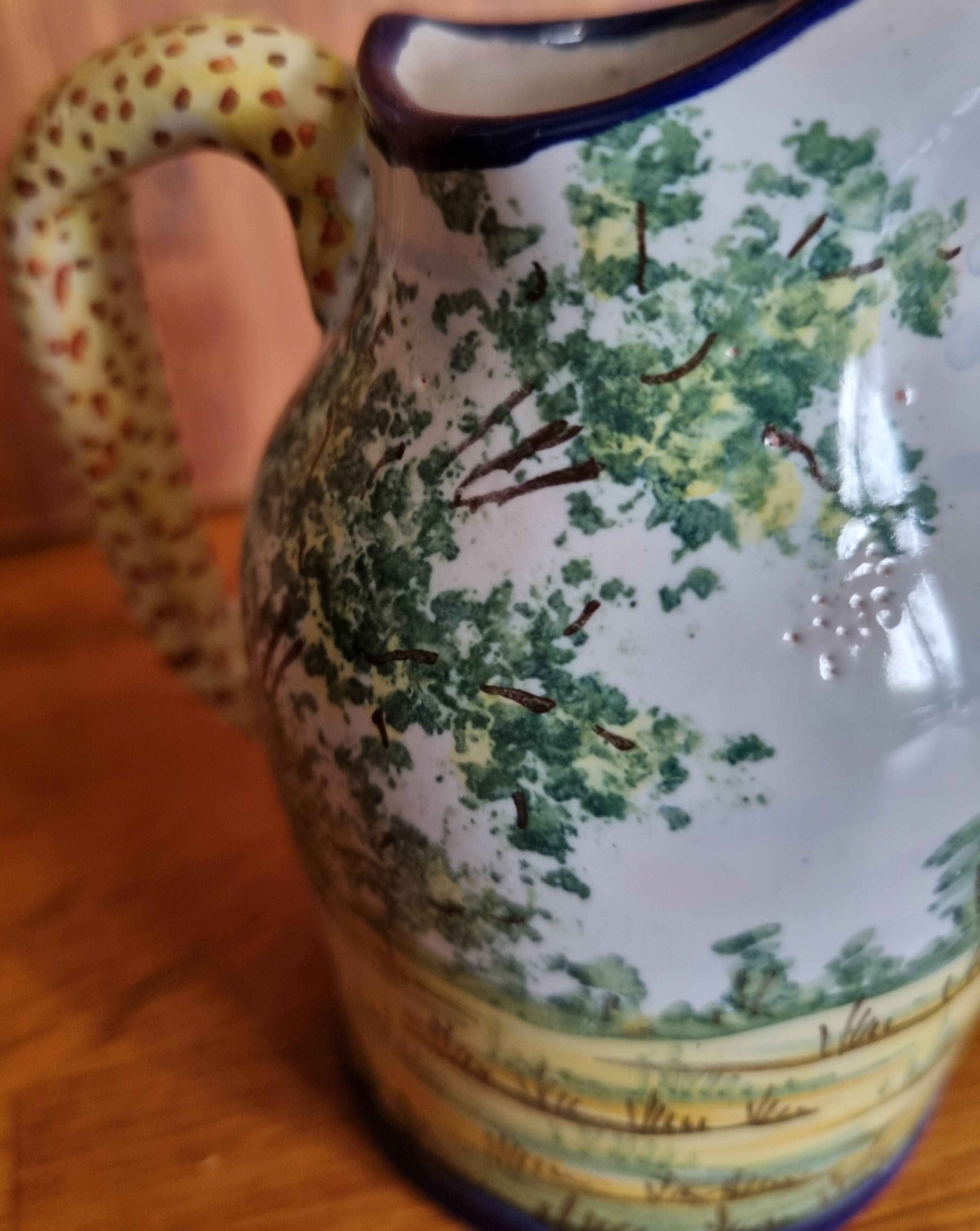 Earthenware pitcher from Nevers AM Montagnon