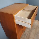 Small vintage oak rag picker