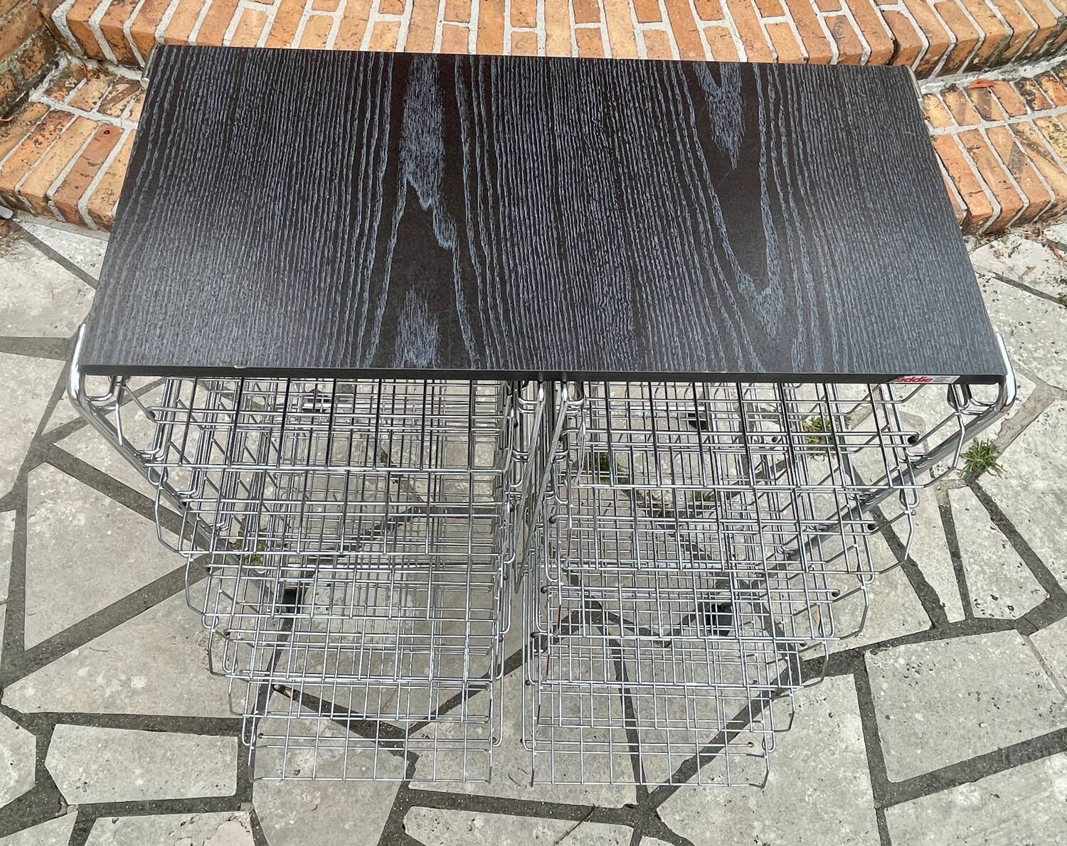 Vintage rolling cart dessert trolley