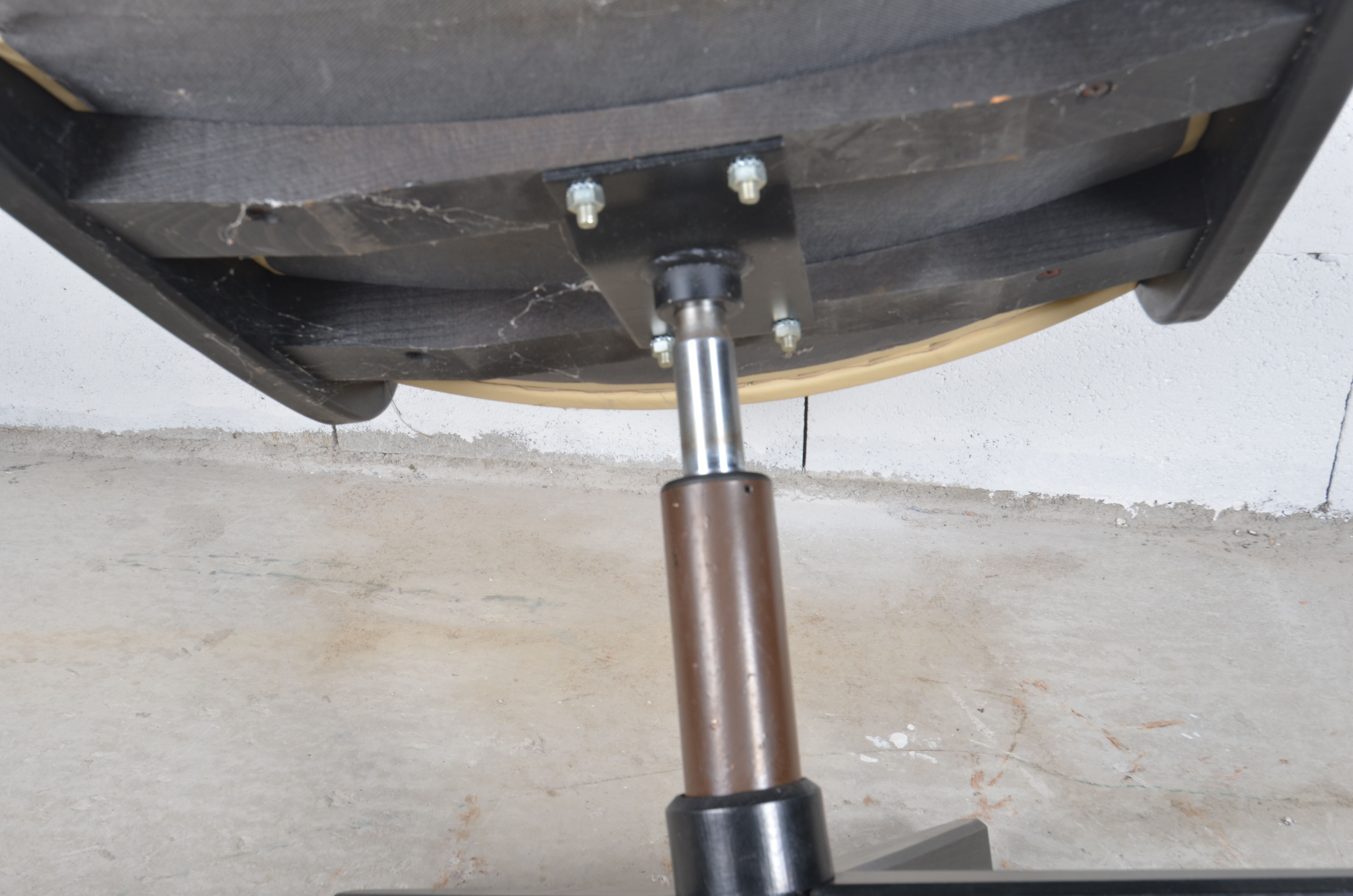 Leather and wood office chair