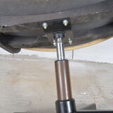 Leather and wood office chair