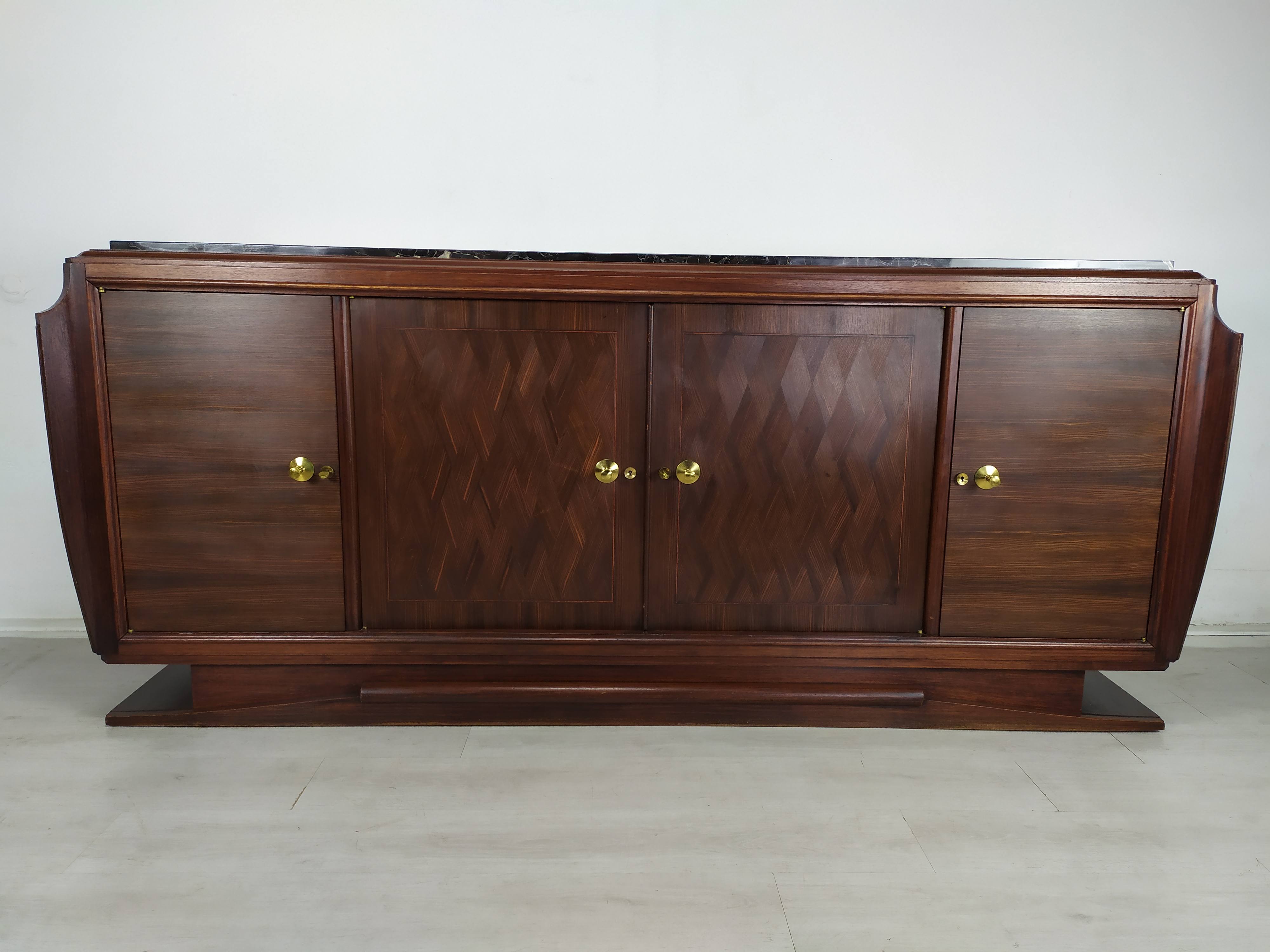 Enfilade art deco ebony of Macassar