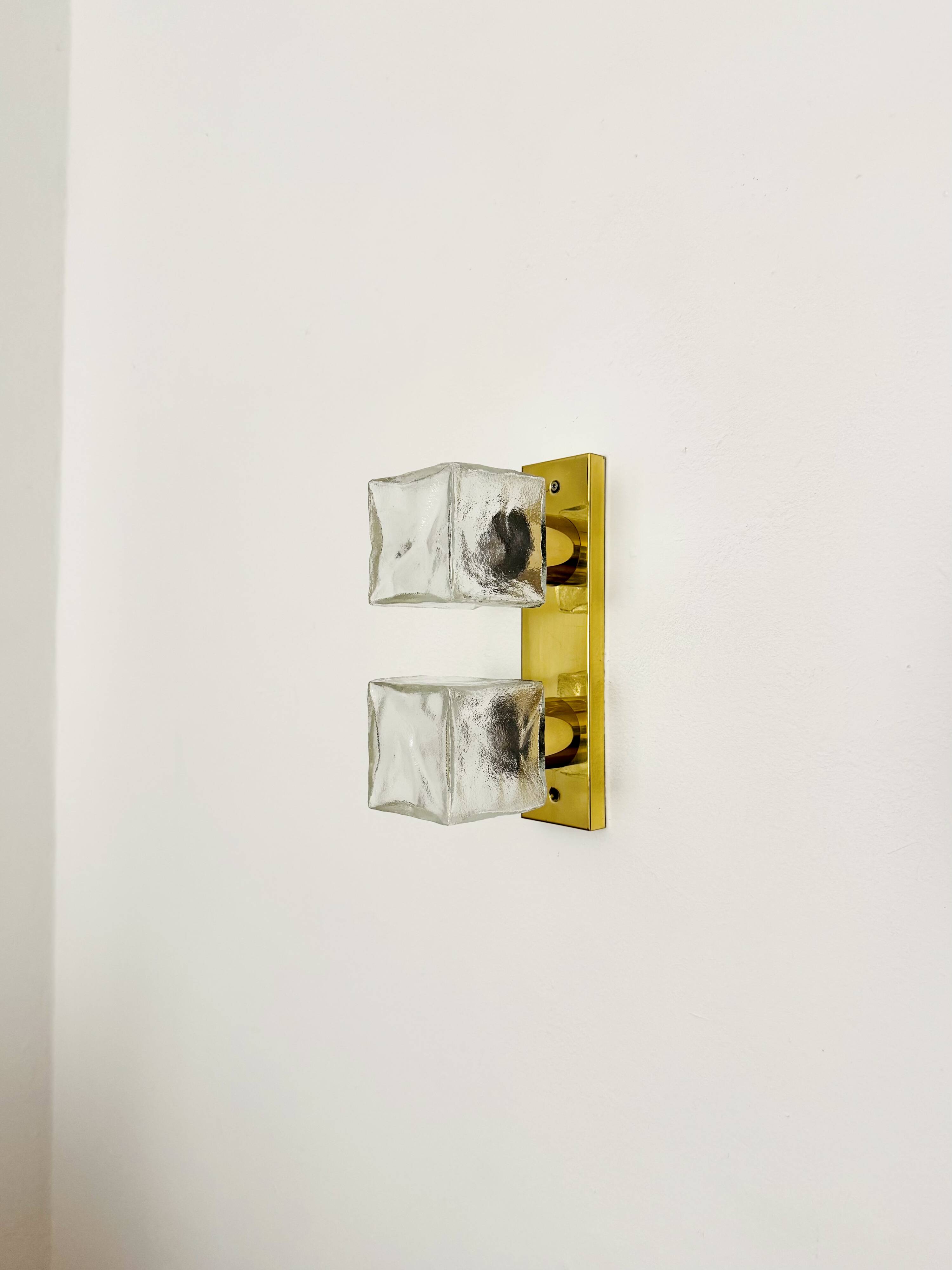Set of 2 Ice Cube Wall Lamps or Flush Lights by J.T. Kalmar