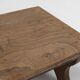 Small rustic wooden stool with curved base, France ca. 1900