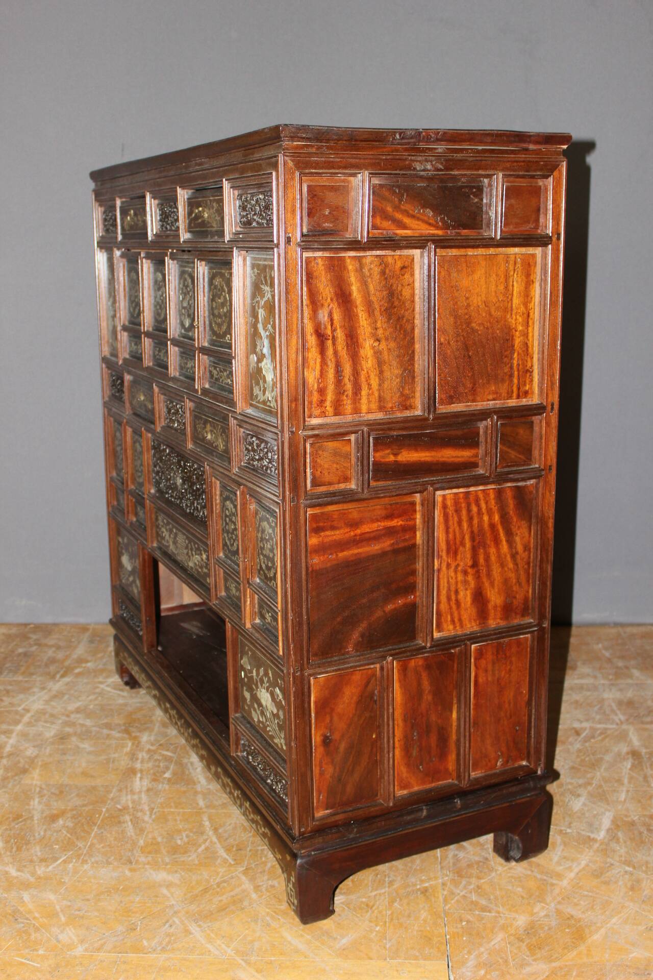 Indochinese Cabinet with Mother-of-Pearl Inlay, late 19th century