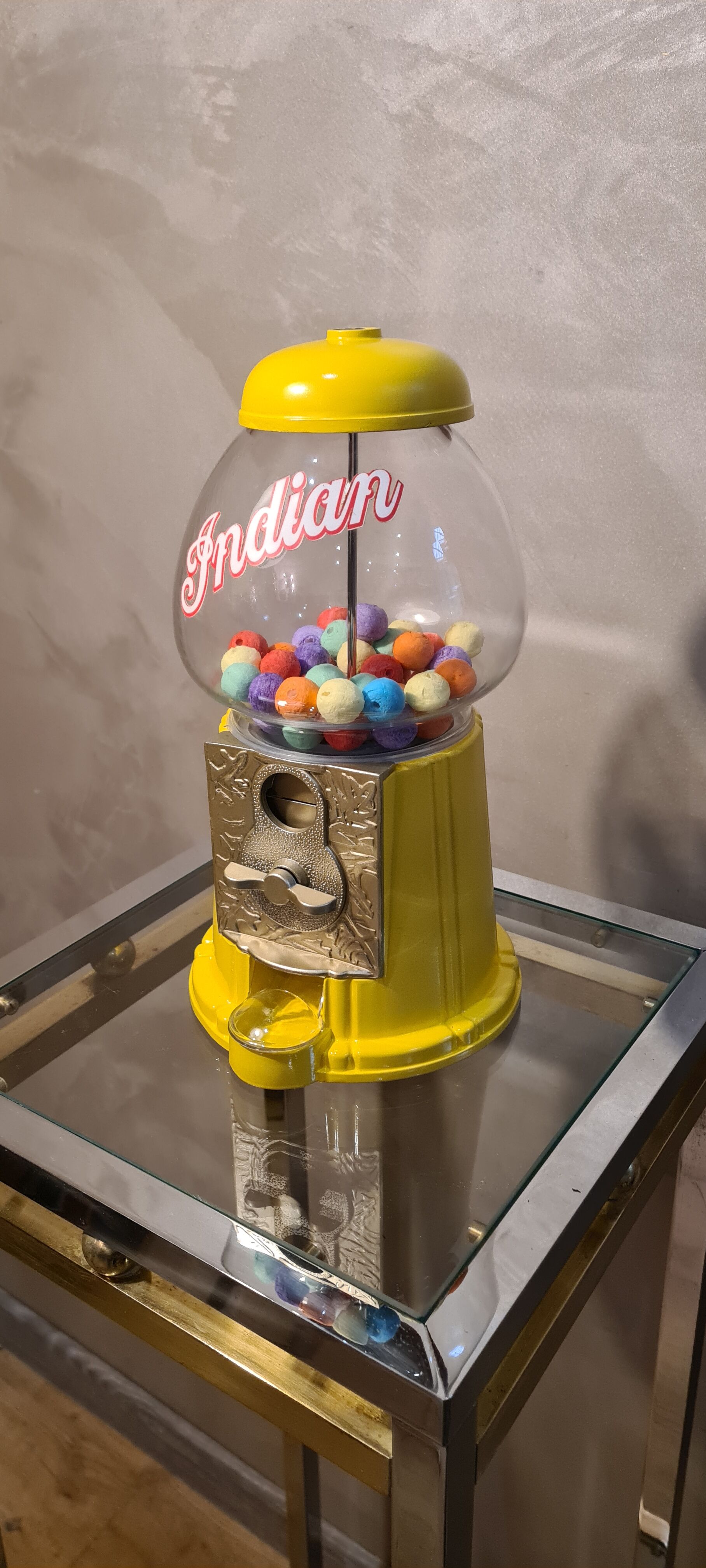 Distributor sweets cacahuetes 1970a 80 cast aluminum and glass 28x14