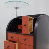 Vintage roller shutter cabinet Giorgetti 1980s