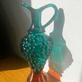 Glass grape cluster ewer/pitcher