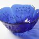 Cobalt Blue Vintage Glass Bowl / Cow Parsley Design by Pertti Kallioinen