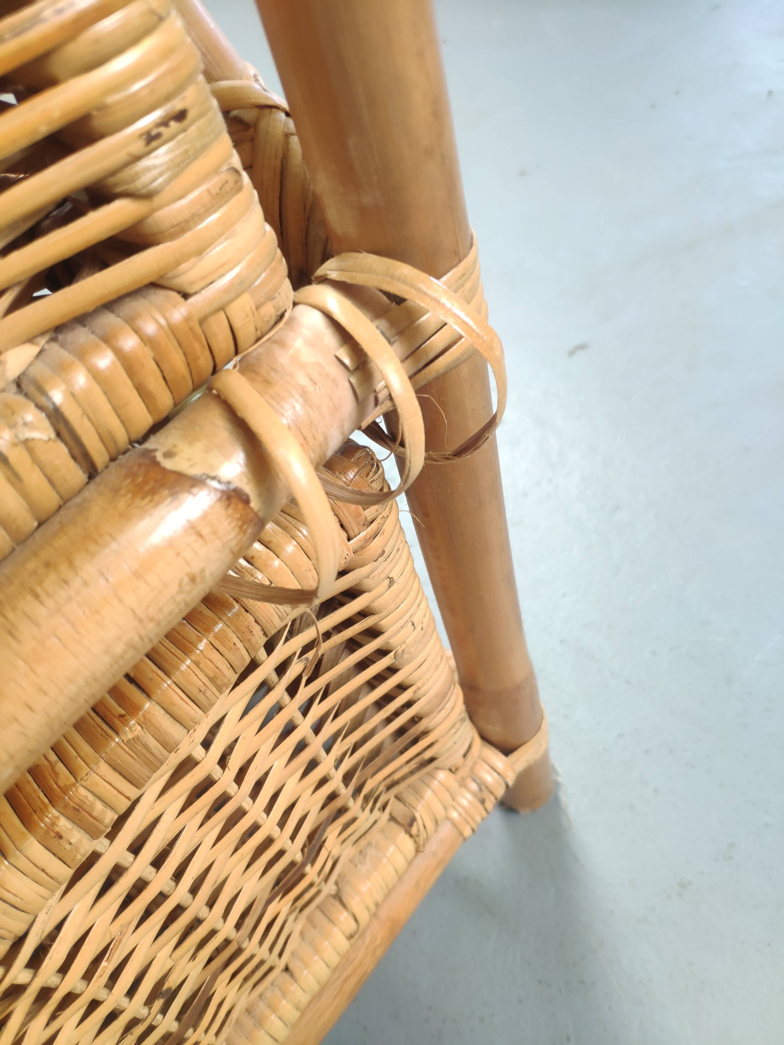 Chest of drawers 4 rattan drawers