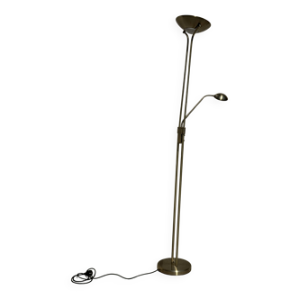 Lampadaire doré à liseuse led