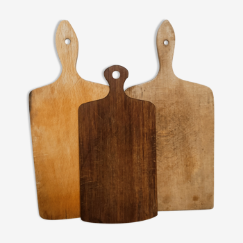 Set of 3 solid wood cutting boards
