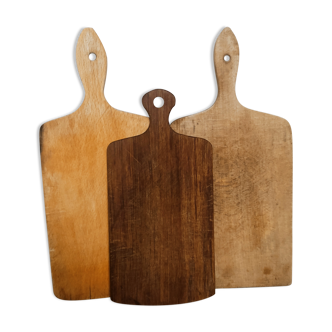 Set of 3 solid wood cutting boards