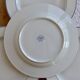 4 vintage porcelain dessert plates - Double blue borders - Bistro style